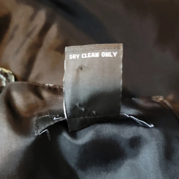 Luciano Dante 100% Silk Halter Keyhole Dress Black Aqua Floral Lined Dress 6 - Picture 4 of 8